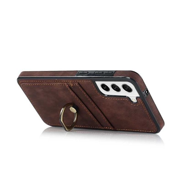 Samsung S21 FE Mobilskal med Korthållare Retro V4 Svart Svart