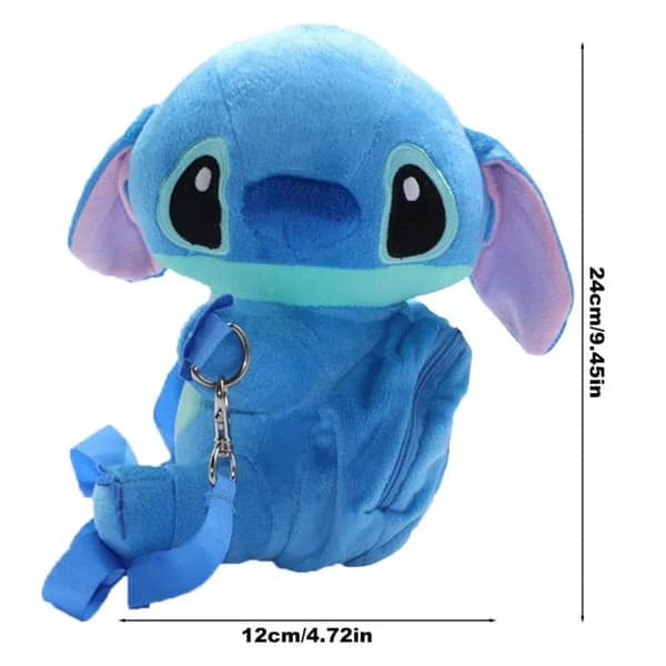 Stitch Mini Plush Backpack, Children's Plush Backpack, Blue