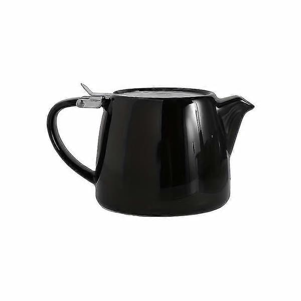 Autentisk japansk keramisk tekande | Si i rustfrit stål | Elegant og funktionel til eftermiddagste Sort Black