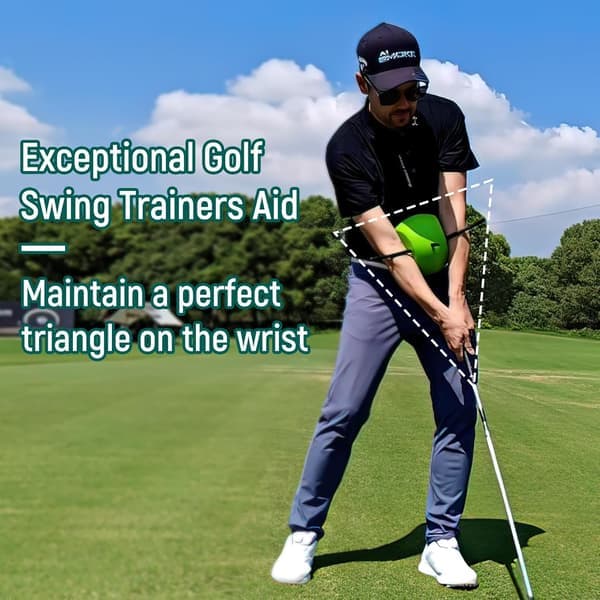 Golf Training Aid Golf Swing Trainer for Correcting Posture and Technique Golf Training Tool. Green Green