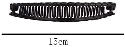 Musta ja ruskea pitkä banaaniklipsi hiusklipsi kaksoispakkaus 15cm hiustarvikkeet