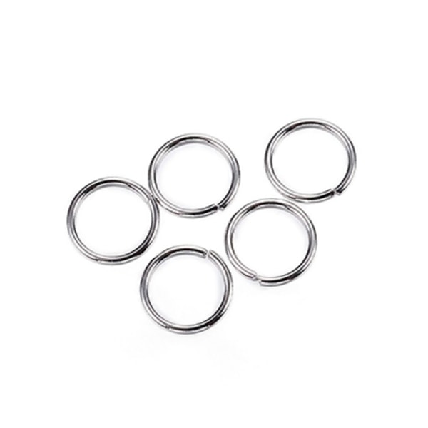 Öppna motringar av rostfritt kirurgiskt stål, ca 6x0.7mm, 5g/50g silver 595