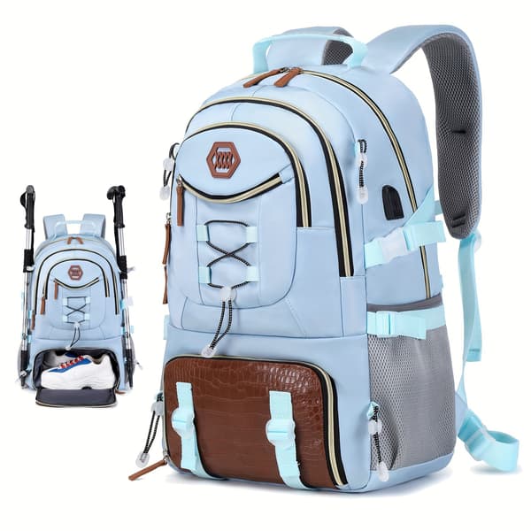 Large Travel Backpack - Spacious Laptop Bag with Shoe Storage, Waterproof, Comfortable Straps, Multiple Compartments, Perfect for