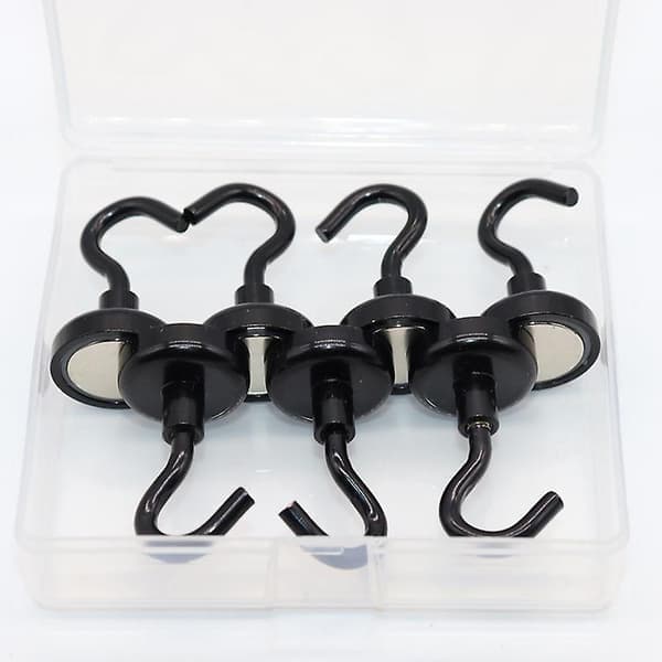 Extra Strong Magnetic Hooks Pack with Refrigerator Hook, Heavy Duty Cruise Hook for Ceiling, Small Magnetic Hook for Van, Wall (10 Pack)