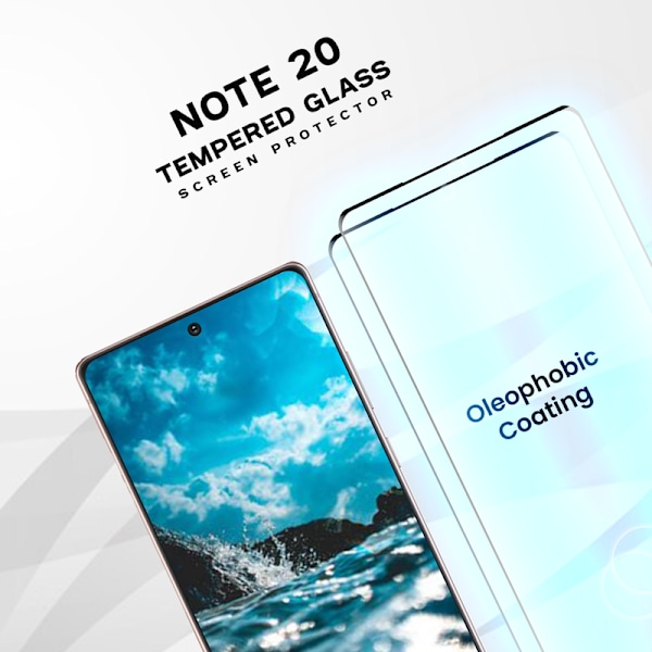 2 Pack Samsung Galaxy Note 20 - Härdat glas 9H-Super kvalitet 3D