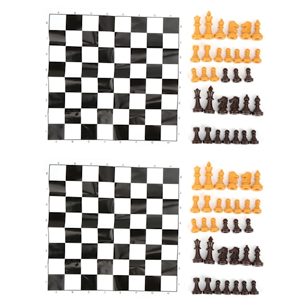 2 Set Schackspel Schackpjäser Set Bärbar Barn Vuxna Spelar Schackspel Leksak