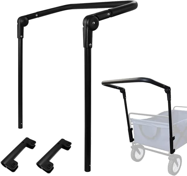 Folding Cart Push Handle Extendable Cart Handle Accessories Cart Equipment for Flat Folding Cart