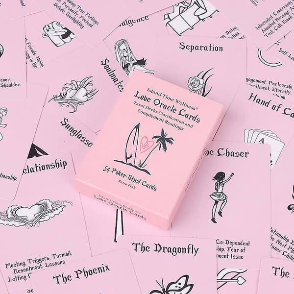 Pink Wellness Love Oracle -kortit Tarot-ennustusennustus perhepeli Shytmv