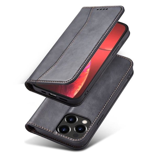 iPhone 13 Pro Plånboksfodral Magnet Fancy - Svart