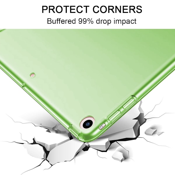 Smartfodral för iPad Air 2, Smartfodral genomskinligt frostat bakre magnetiskt fodral med automatisk sömn-/väckningsfunktion