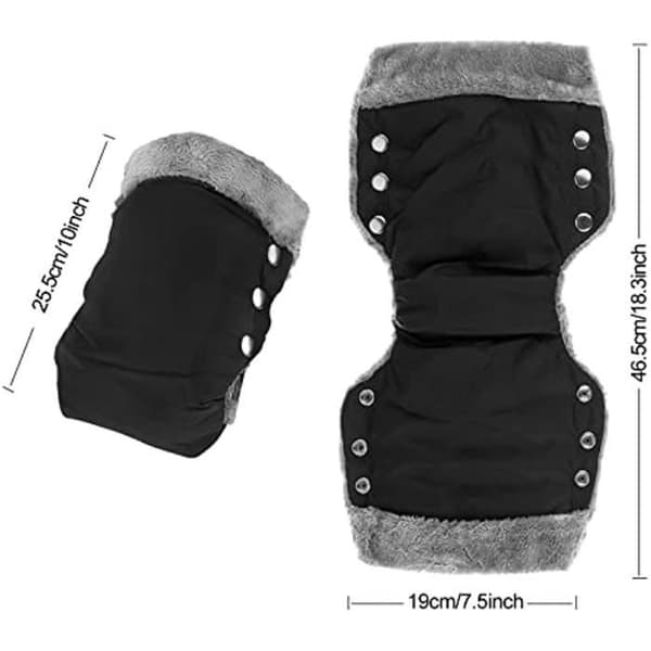 Stroller Gloves, Windproof and Waterproof Stroller Mittens for Baby, Soft Warm Protective Gloves for Strollers and Bikes