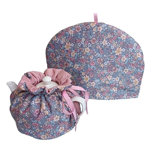 Teapot Warmer Soft Fabric Durable Dustproof Non-fading Exquisite Pattern Versatile Reusable Insulated Teapot Dust Cover Home