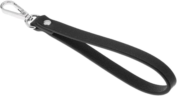 Håndledsrem, udskiftning af håndledsrem, tegnebog nøglering, pung, mobiltelefon, håndledstaske, sort, 19,5 cm
