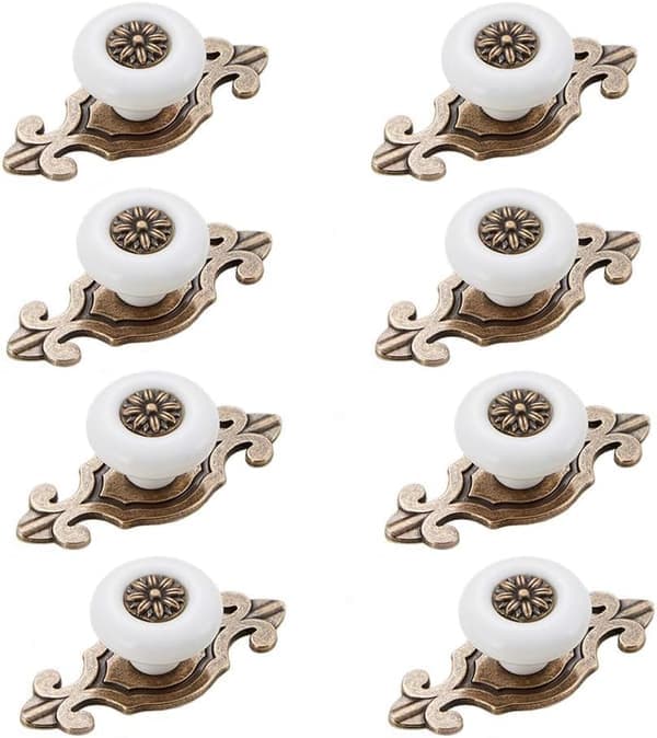 8-pack Möbelknoppar Skåpknoppar Vintage Möbelknoppar