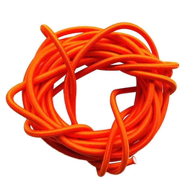 6 mm diameter orange polyesterbelagd gummi UV elastisk stötsnöre repbindning - 20m