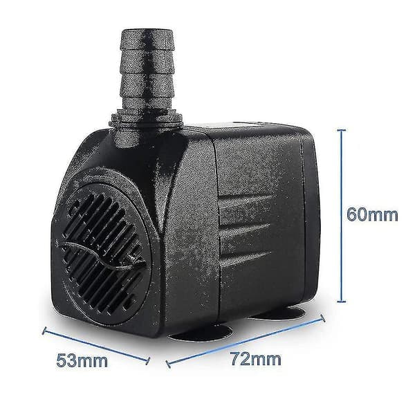 Dränkbar pump, ultratyst vattenpump med fontänpump