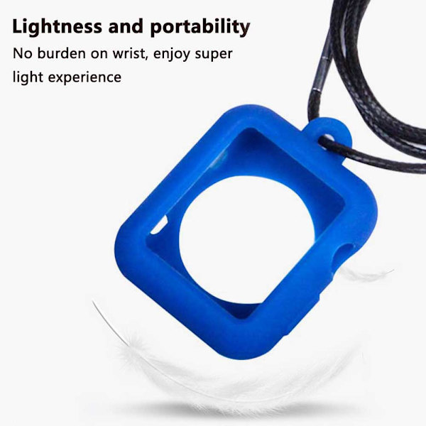 Silikonhalsband Hängsmycke Remskyddsfodral Kompatibelt med Apple Watch Series 5 4 3 2 1 38mm Röd
