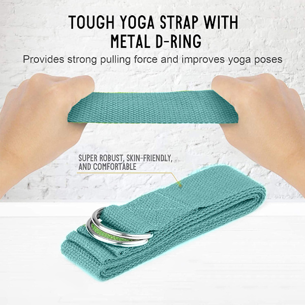 Kork Yoga Block 2 Pack EVA Skum Yoga Block Set av 2 Yoga Block med Rem, Yoga Tegelstenar med Rem, Yoga Block Yoga Tegel Yoga Kub Stretch Block