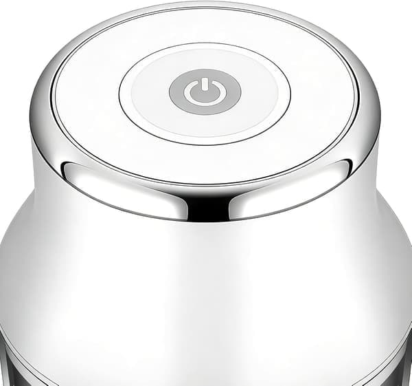 Elektrisk hvidløgshakker - Mini bærbar grøntsagsfoodprocessor, 250 ml trådløs kværn til ingefær, løg, ost og kød (hvid)