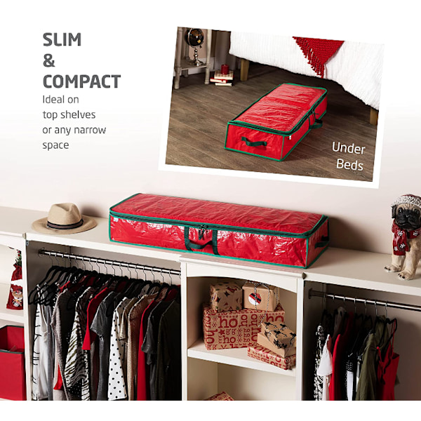 Förvaringspåse för julomslagspapper red red