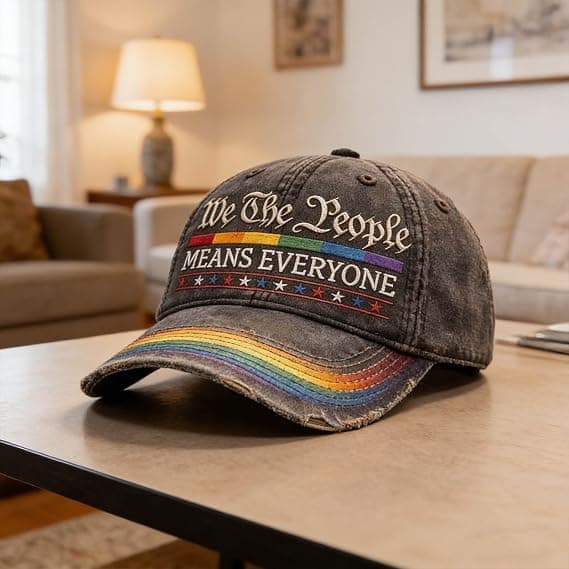 We The People Means Everyone Hat Regnbåge Pride Month Baseballkeps Kärlek är Kärlek Justerbar Pridekeps för Män