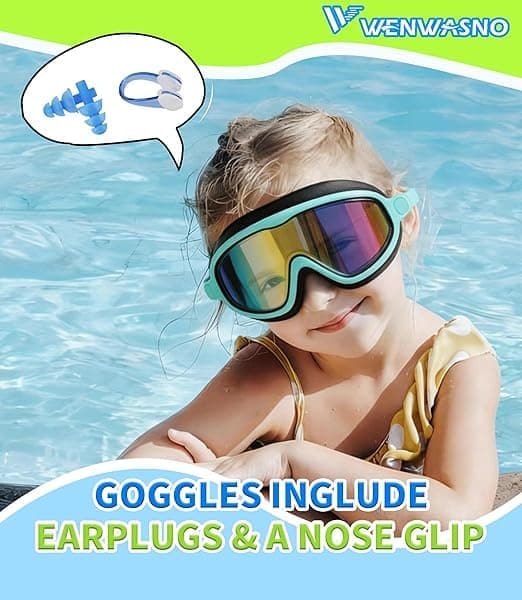 Simglasögon 2-pack Anti-Fog UV-skydd Poolvatten Barn Simglasögon för 3-15 år
