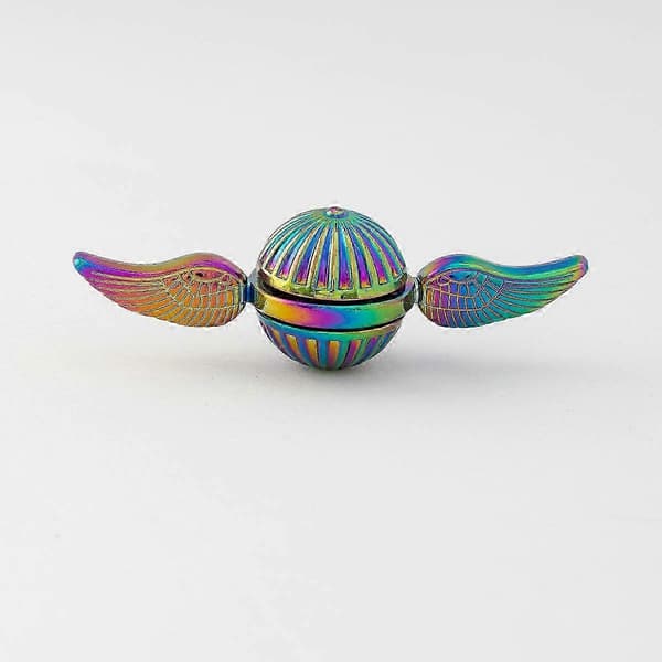 Fidget Spinner i solid metallkule, iriserende sensorisk håndfingerleketøy for stress- og angstlindring, ADD ADHD, barn og voksne