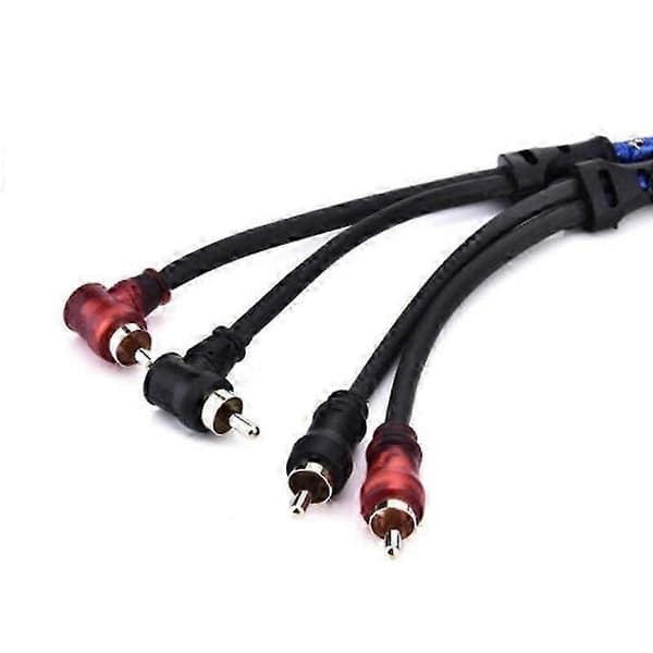 5M 2 RCA til 2 RCA stik bilstereo lydkabel forstærker flettet værktøj