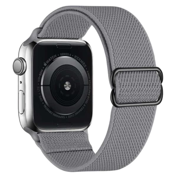Apple Watch 42/44/45/49 ranneke nailon tummanharmaa harmaa gray