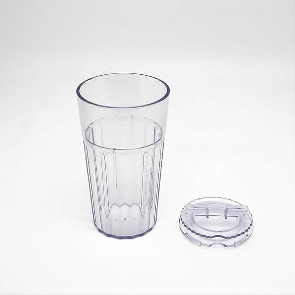 Smart Cup Klar 1-pack Träningsmugg med 360 Kontrollflöde 360° Kant Träningsmugg Transparent