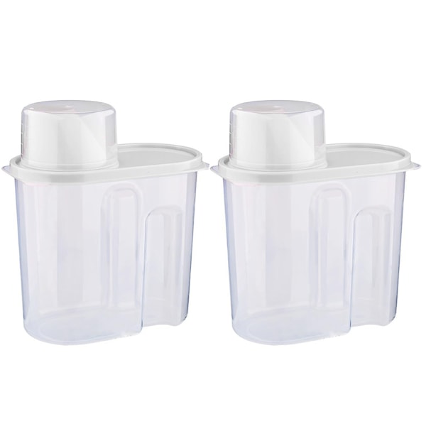 Lufttäta behållare för förvaring av torr mat, BPA-fri plastbehållare med hällpip, måttbägare för flingor, mjöl och bakning