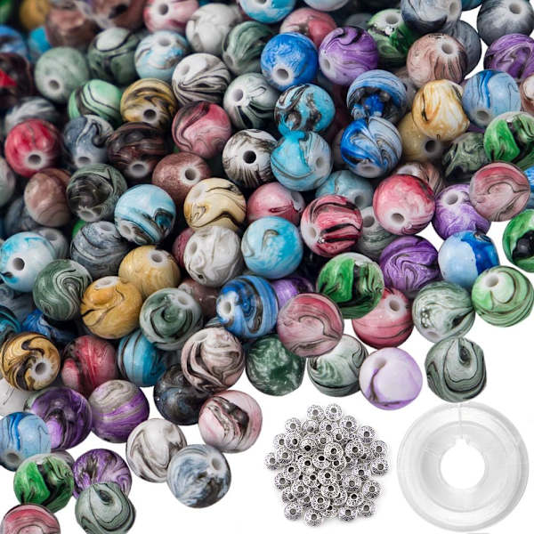 500 pärlor elastisk tråd set Diy armband pärlmaterial retro smycken tillbehör
