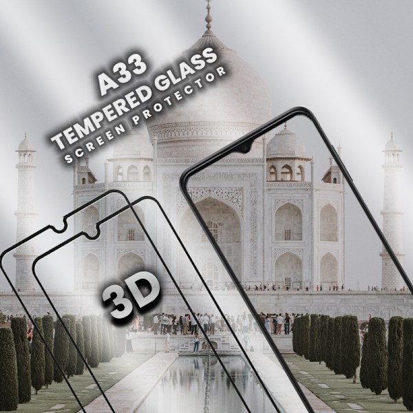 2 Pack Samsung Galaxy A33 - 9H Härdat Glass - 3D Super Kvalitet