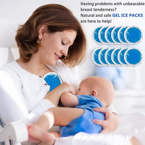 Reusable Cold Compress Set - Round Gel Ice Pack - 10 Pack - Instant Pain Relief