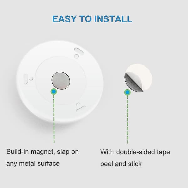 Bevægelsesaktiveret lampe, LED-sensor natlys, (3 stk, varm hvid)