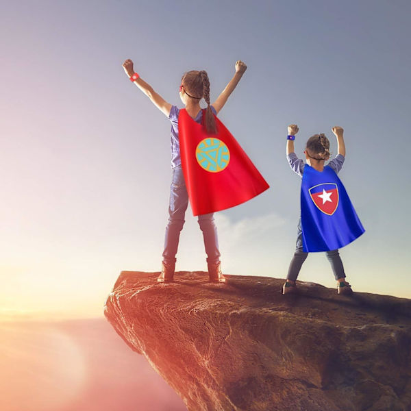 4-pack Superhjälte-capes för barn 3-10 år, pojkgåvor, pojkar tecknade utklädningskostymer festtillbehör påskgåvor barncapes superhjälte-capes