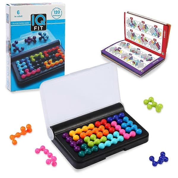 IQ FIT Pyramid Logiikkapulmapeli 120 Haastetta 3D Aivojumppalelu Lapsille Aikuisille MultiColor