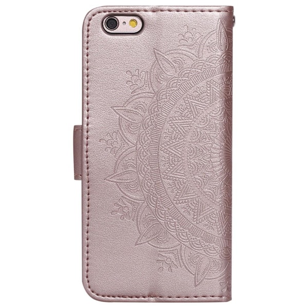iPhone 6/6S Plus - Mandala Läder Fodral - Roséguld Roséguld Roséguld