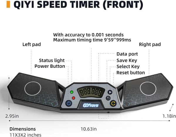 Professional Speed Cube Timer Touch Control Timer with Display Cube Race Stack Competition A Great Gift for Boys and Girls