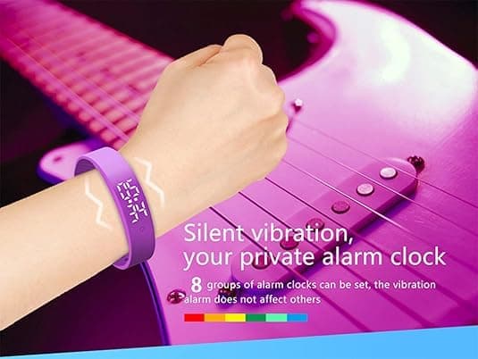 Vibrerende vækkeur til tunge sovende Stille vækning Smart armbånd mænd kvinder justerbar gul
