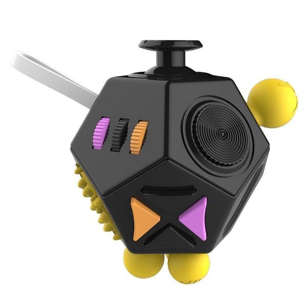 12-sidig fidget cube leketøy, lindrer angst, stresslindring for barn, tenåringer og voksne C1