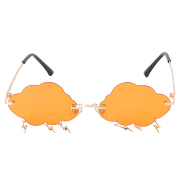 Söta båglösa solglasögon regndroppssolglasögon Roliga hjärta Flamformade discoglasögon för kvinnor män stil 1