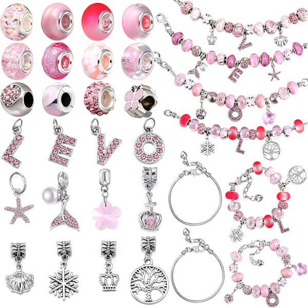 65 st blandade pärlor med kopparhål i harts, distanspärlor utan kopparhål, färgglada lampworkpärlor, strasshantverkspärlor