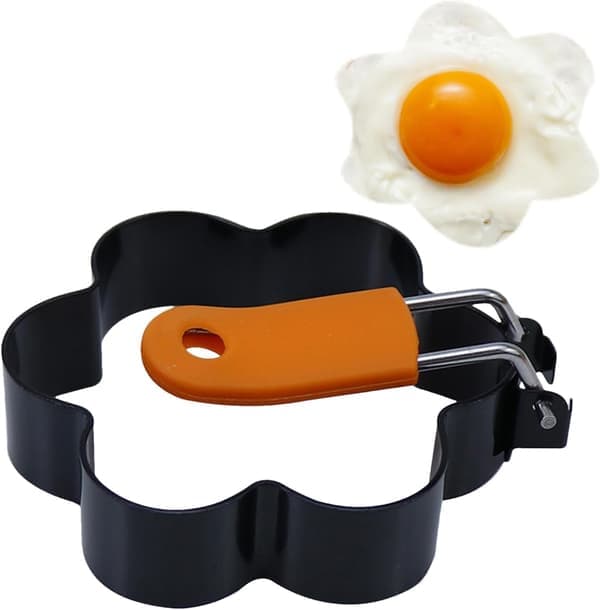 Non-Stick Egg Rings i Rustfritt Stål - Matlagingsringer for Stekepanne, Frokostmuffin, Sandwich og Pannekakemaker, Camping