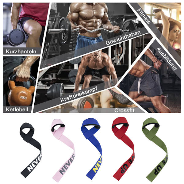 Vikter lyftning - lyftremmar för tyngdlyftning | Gym handledsskydd med extra handgreppstöd
