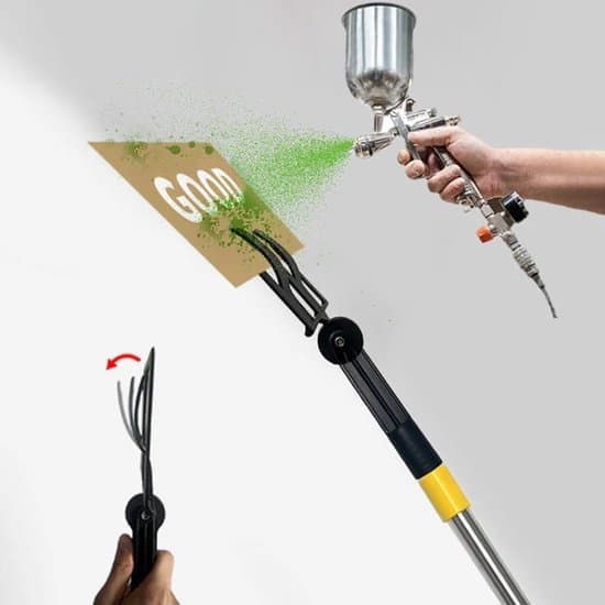 Paint Shield for Spraying - Adjustable Angle Spray Shield Holder - Multi-Position Cardboard Shield System - Extended Reach Painting Tool - Professional