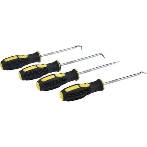 Precision Hook Set, Oil Seal Hooks, High Quality Oil O-Ring Puller, 4-Piece FDC Set