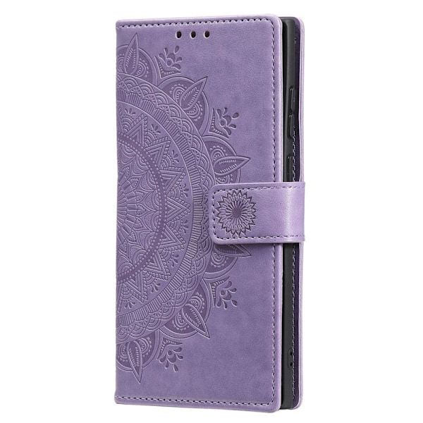 SKALO Samsung S22 Ultra Mandala Plånboksfodral - Lila Lila