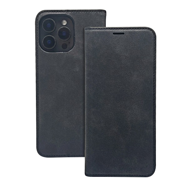 IPhone 16 Plånboksfodral Smart Suede - Svart svart