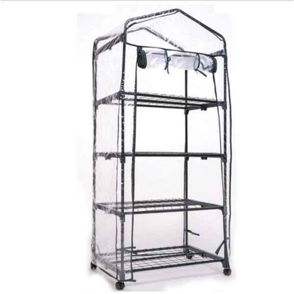 Växthusskydd för trädgård 4 nivåer 160x69x49cm Hållbart växtskydd Anti insektsskydd